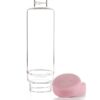 Inu-bloesem-roze-fles-open Inu Waterfles met bergkristal 0,5L