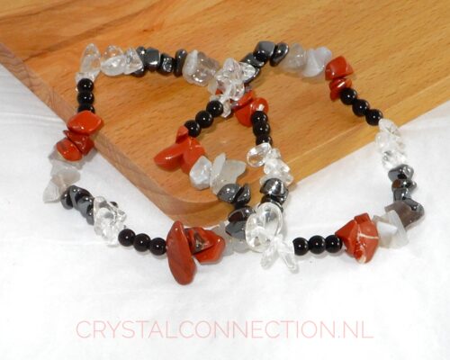 Aardende werking combi-set armband