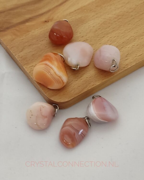 abrikoos-agaat-hanger Abrikoosagaat hanger