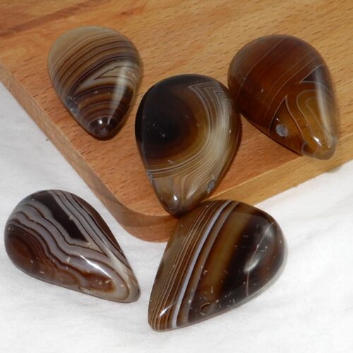 agaat-bruin-doorboorde-hanger Agaat doorboorde hanger