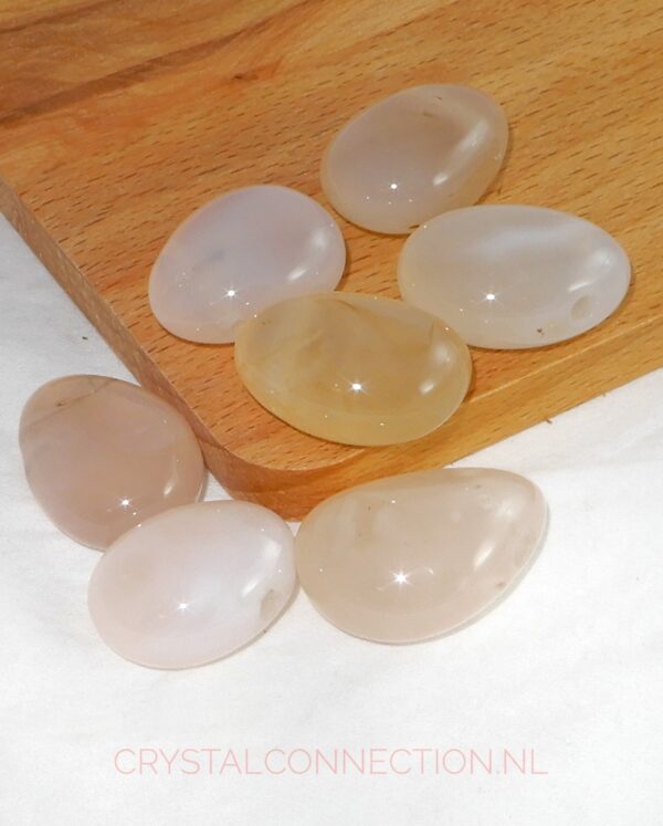 agaat-roze-doorboorde-hanger Agaat doorboorde hanger