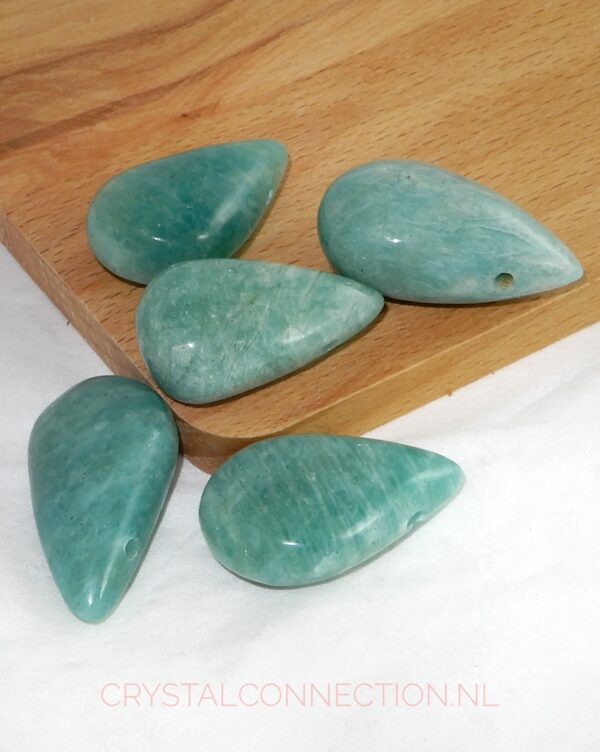 amazoniet-rusland-doorboorde-hanger-middel Agaat doorboorde hanger