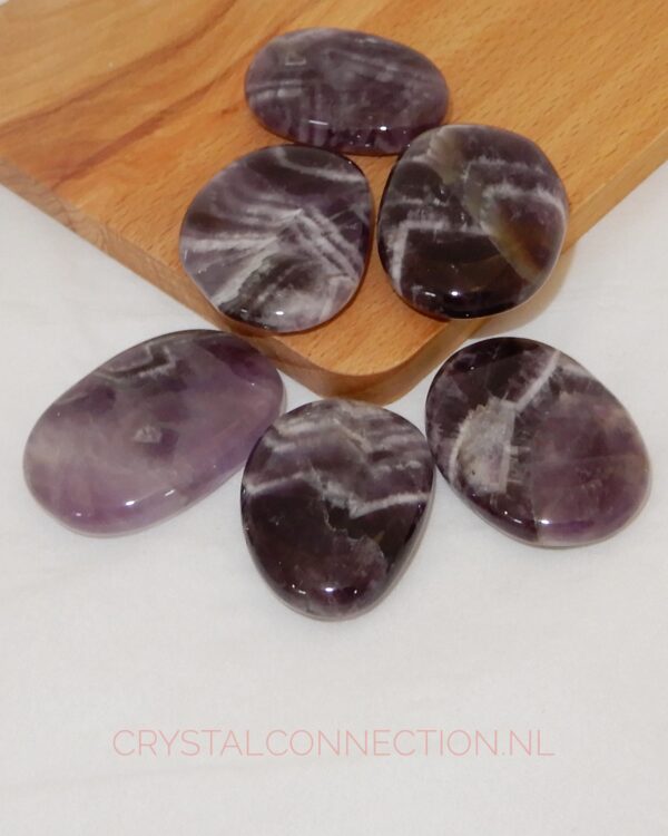 amethist-amuletstenen Amethist schijfsteen