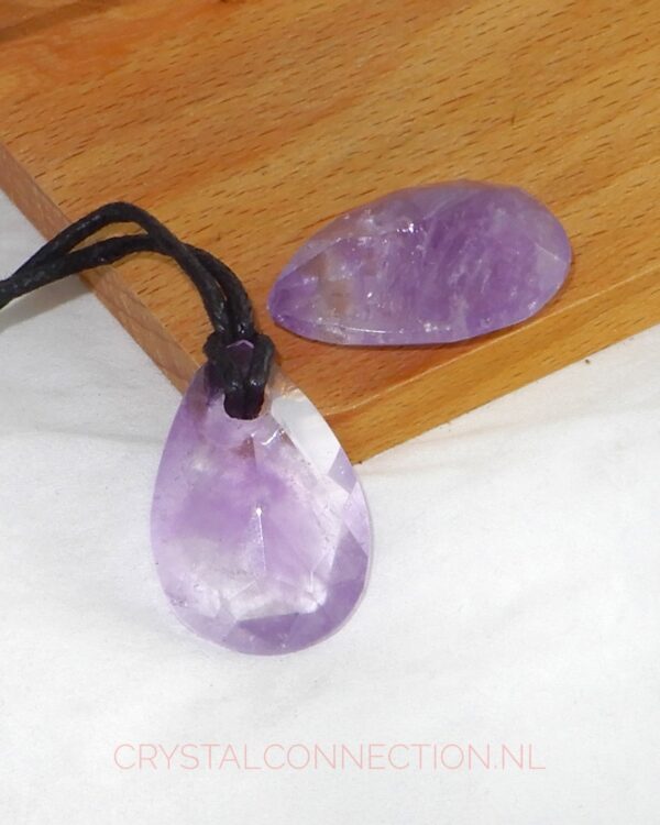 amethist-facet-ovaal-doorboorde-hanger Amazoniet doorboorde hanger