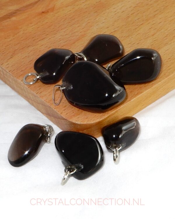 apachentraan-hanger-getrommeld Agaat Zebra hanger