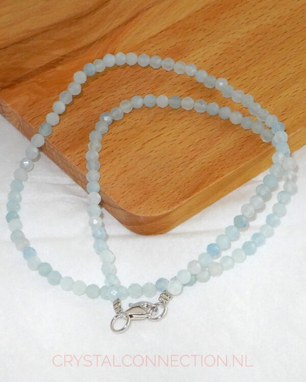 aquamarijn-ketting-facet-4mm Aquamarijn armband