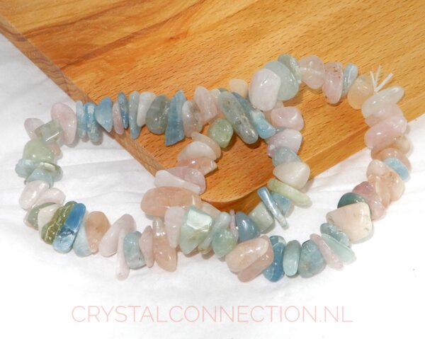 aquamarijn-morganiet-armband-getrommeld-AA-2 Aquamarijn met morganiet armband