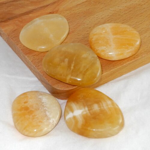 aragoniet-schijfsteen-geel Aragoniet schijfsteen