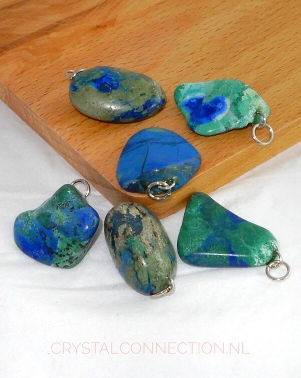 azuriet-malachiet-hanger-groot Azuriet-malachiet hanger