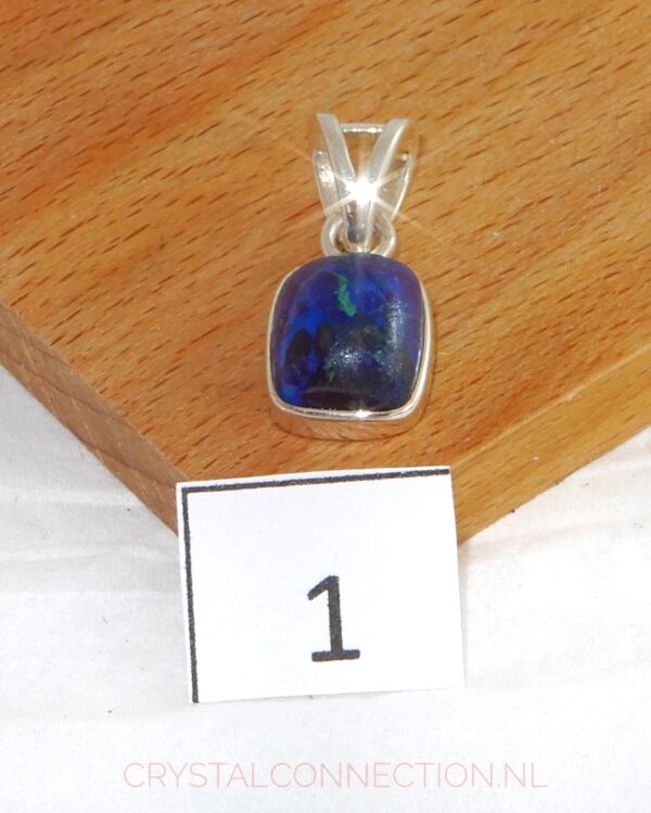 azuriet-malachiet-hanger-zilver-no1 Azuriet-malachiet hanger