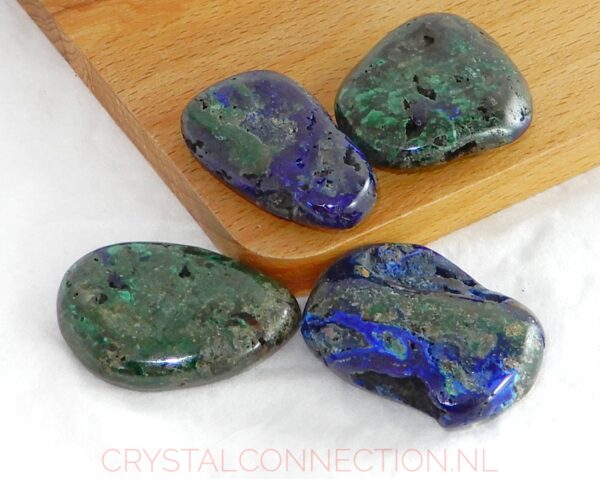 azuriet-malachiet-schijfsteen-10-20g Azuriet-malachiet schijfsteen