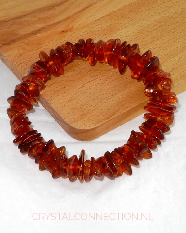 barnsteen-armban-cognac-21cm Barnsteen armband