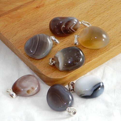 botswana-agaat-hanger-zilv-oogje Botswana-agaat hanger