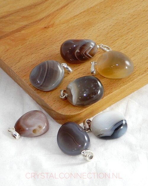 Botswana-agaat hanger