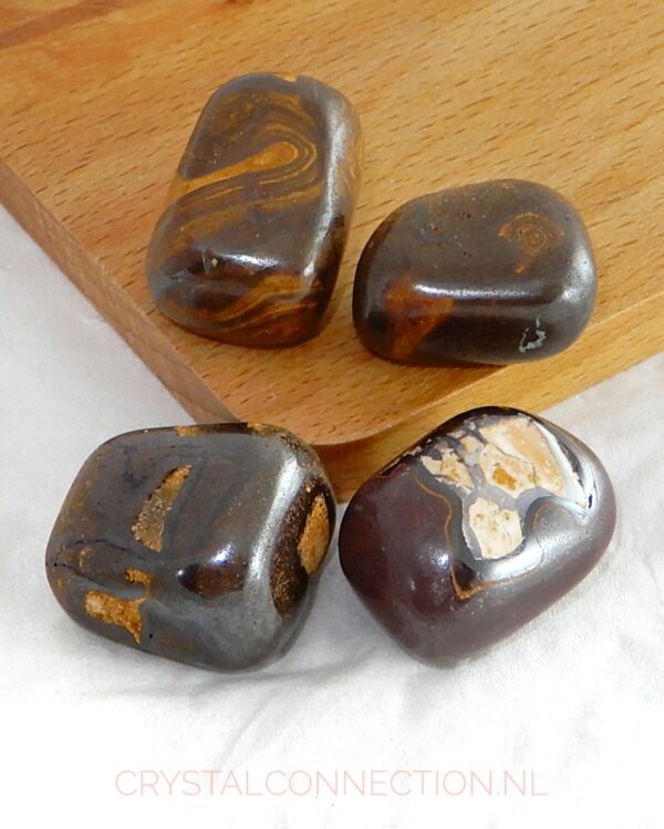 boulderopaal-trommelsteen-10-20g Boulder-opaal trommelsteen