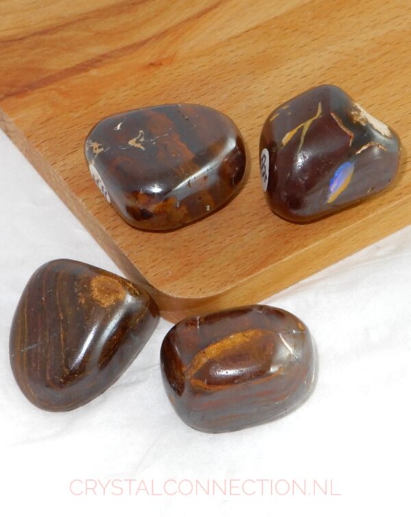 boulderopaal-trommelsteen-20-30g Boulder-opaal trommelsteen