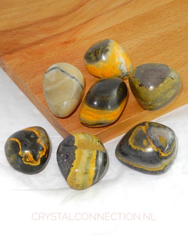 bumblebee-jaspis-trommelsteen-10-20g Bumblebee jaspis trommelsteen