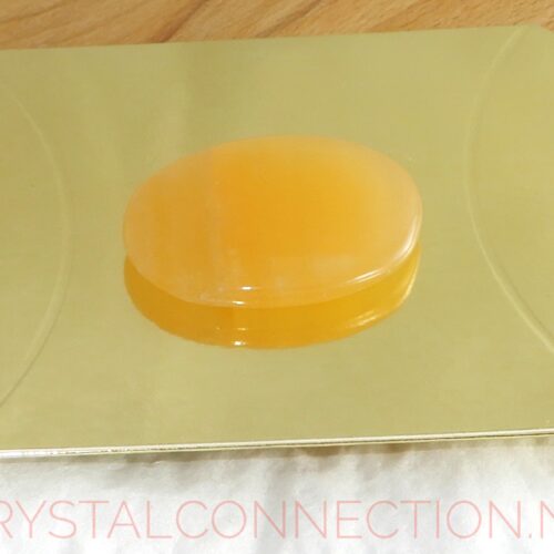 calciet-blije-kei-cadeau-verpakking Zonnige oranje calciet Blije Kei