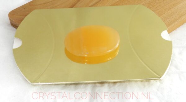 calciet-blije-kei-cadeau-verpakking Zonnige oranje calciet Blije Kei