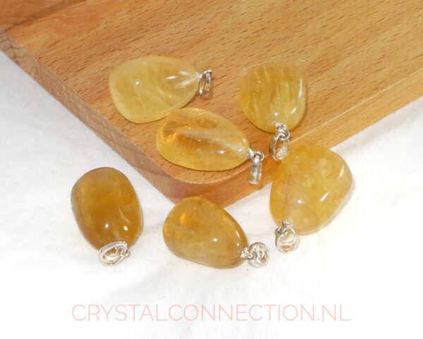 calciet-honing-hanger-zilv-oogje Calciet druppelhanger