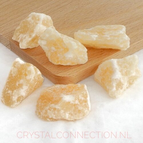 calciet-oranje-ruw-10-30g Calciet oranje ruw