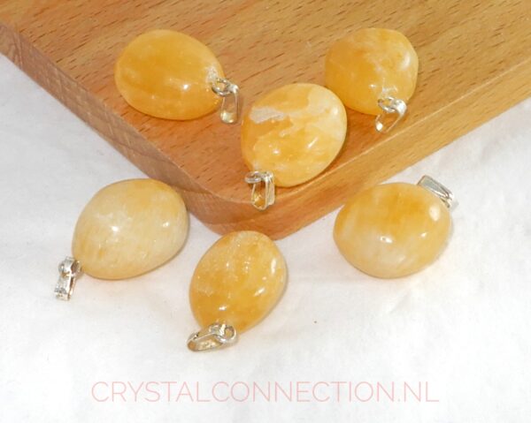 calciet-oranje-stift Calciet druppelhanger
