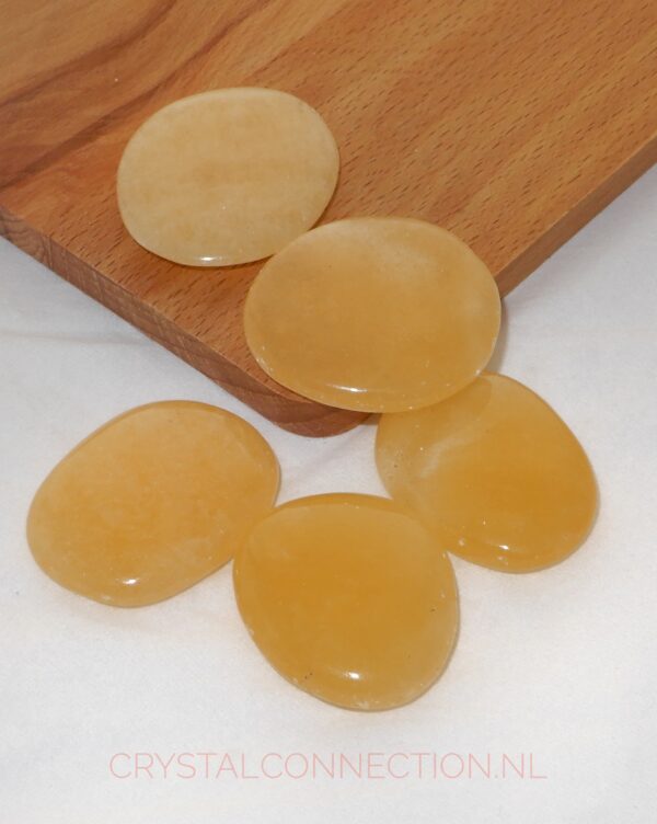 calsiet-oranje-schijfsteen-middel Calciet oranje schijfsteen