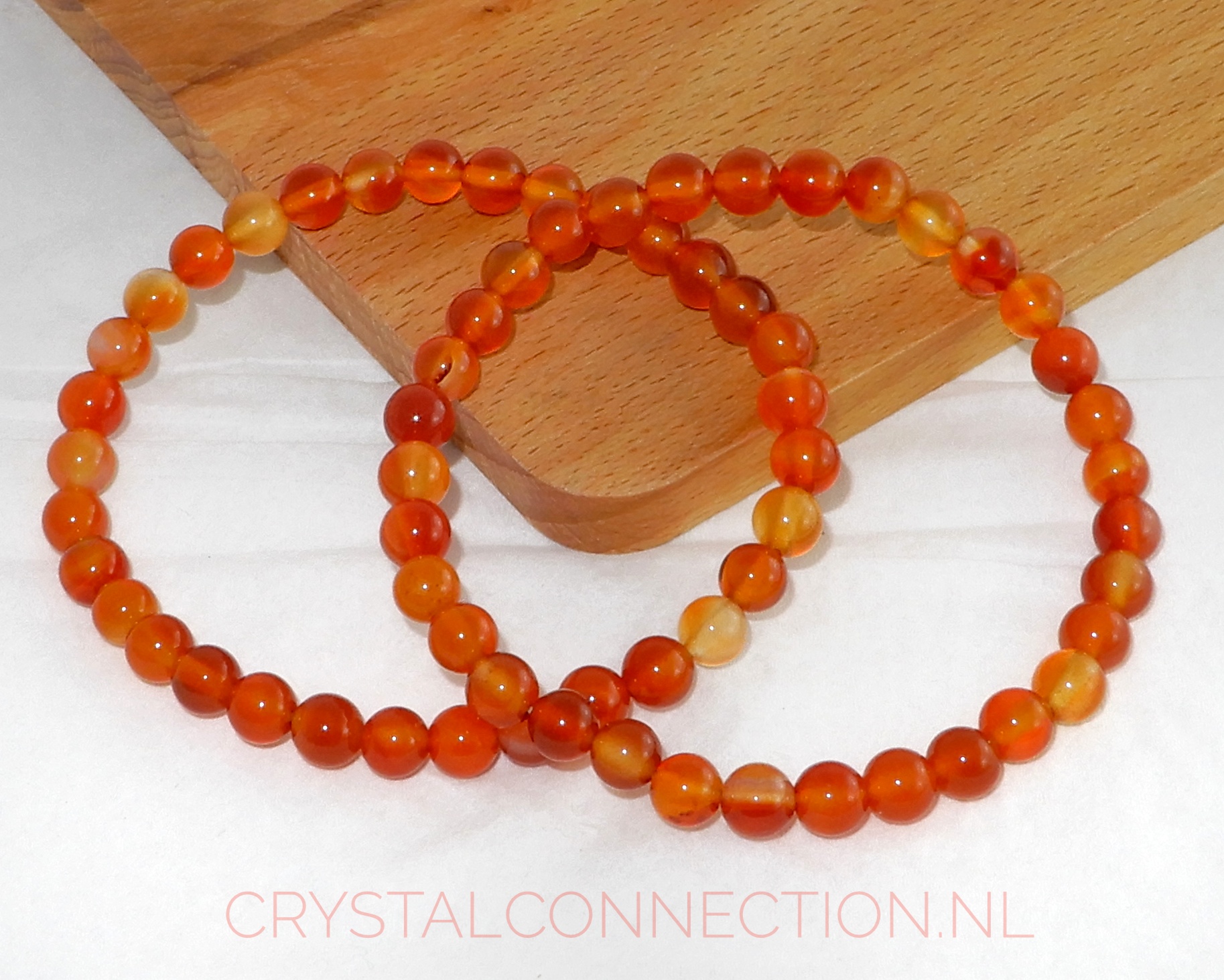 Carneool armband kogel 6 mm