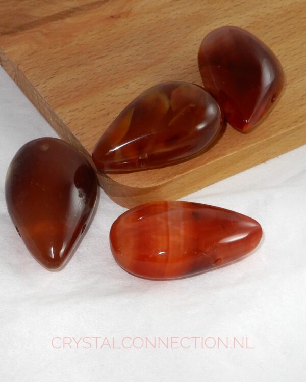 carneool-druppel-doorboorde-hanger Carneool doorboorde hanger