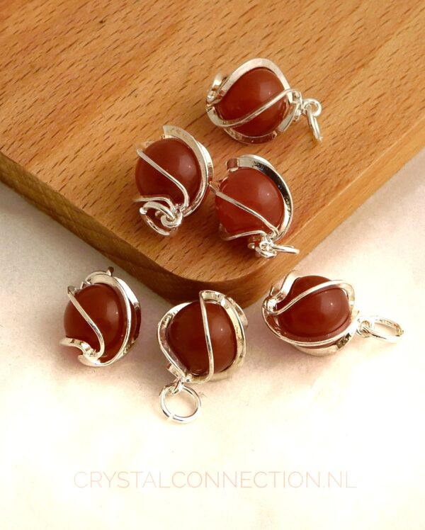 carneool-kogelhanger-1cm Aventurijn kogel hanger