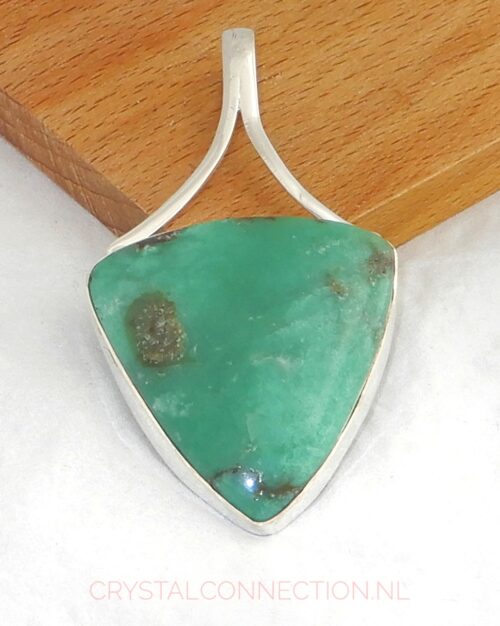 Chrysopraas zilveren hanger