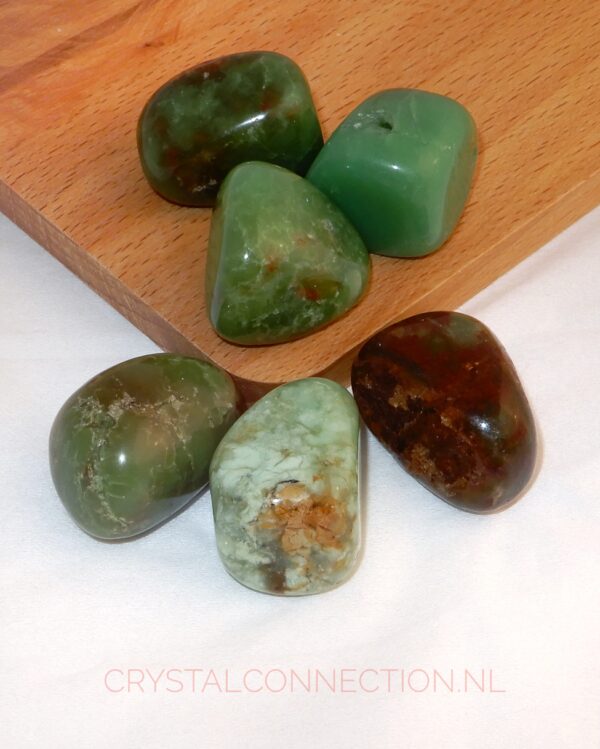 chrysopraas-trommelsteen-groot Chrysocolla trommelsteen