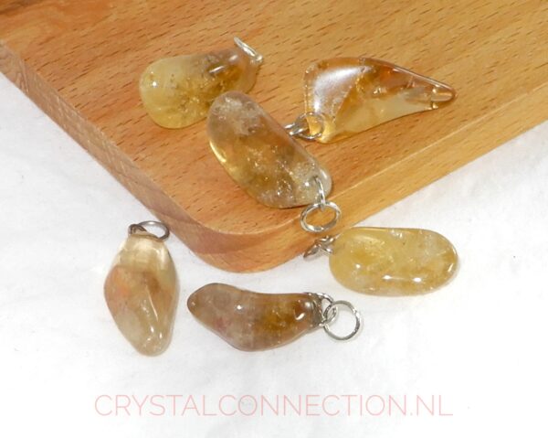 citrien-hanger-kundalini Citrien doorboorde hanger