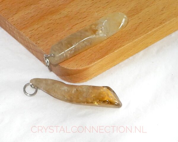 citrien-hanger-kundalini-groot Citrien doorboorde hanger