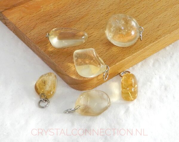 citrien-hanger-middel-2 Citrien doorboorde hanger