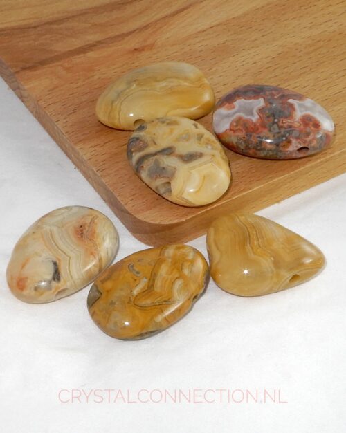 Crazy Lace Agaat doorboorde hanger