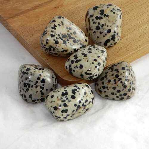 Dalmatier jaspis trommelsteen