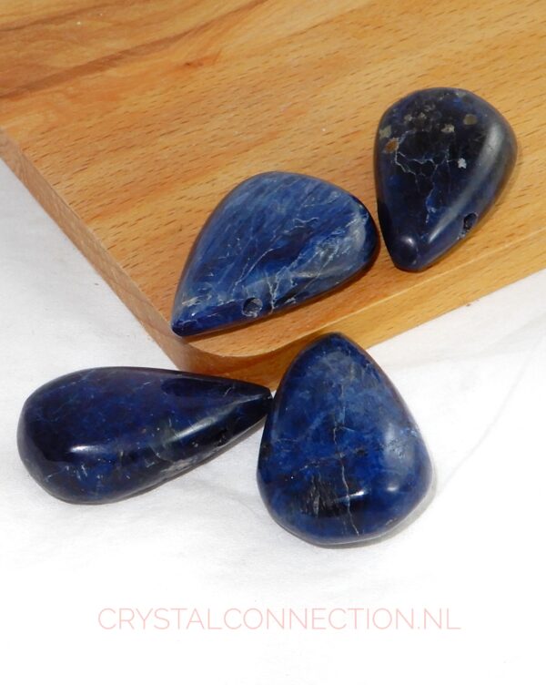 dumortieriet-druppel-doorboorde-hanger Dumortieriet doorboorde hanger