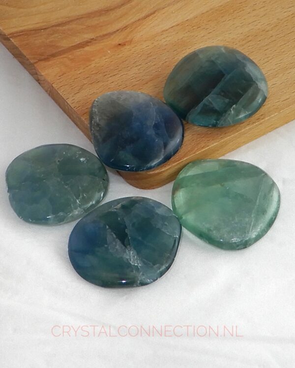 fluoriet-blauw-schijfsteen Fluoriet schijfsteen