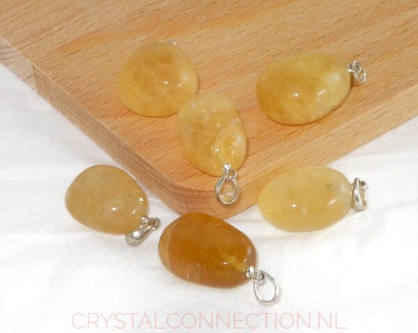 fluoriet-geel-hanger-zilv-oogje Fluoriet hanger