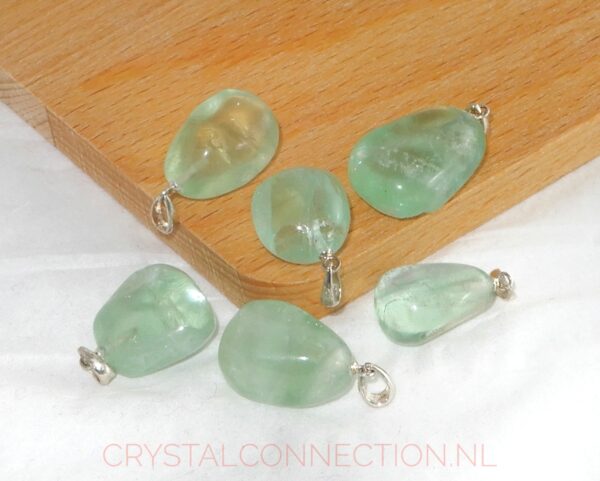 fluoriet-groen-hanger-zilv-oogje Fluoriet hanger