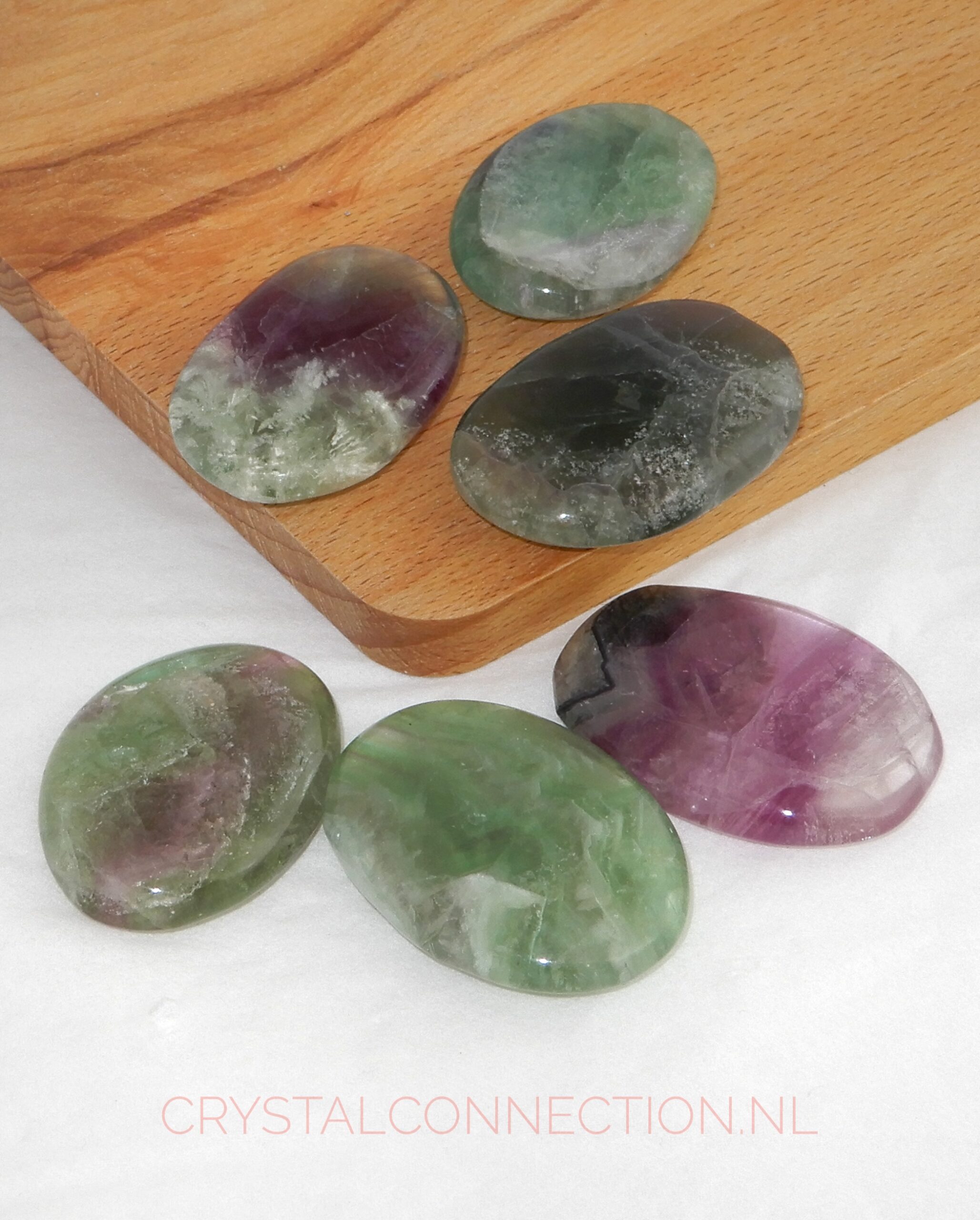 Fluoriet regenboog schijfsteen