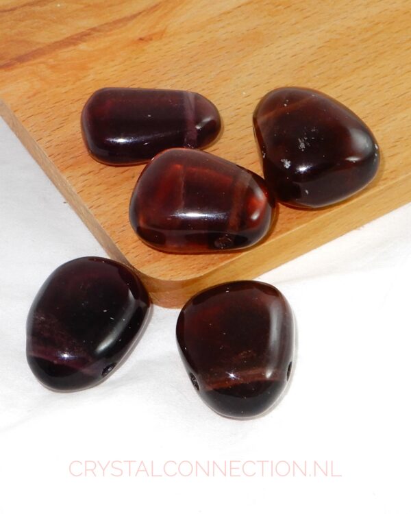 fluoriet-smokey-doorboorde-hanger Fluoriet doorboorde hanger