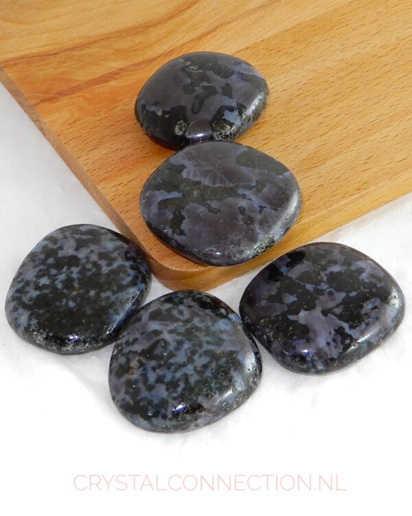 gabbro-schijfsteen-20-30g Gabbro trommelsteen