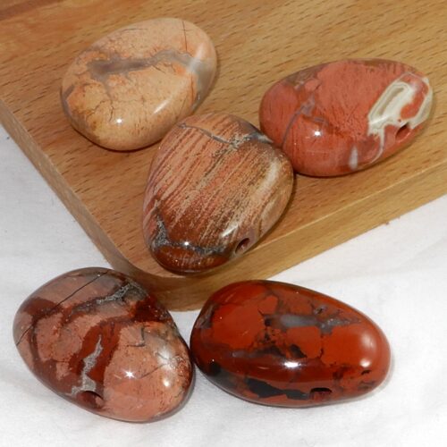 jaspis-breccie-doorboorde-hanger Jaspis breccie doorboorde hanger