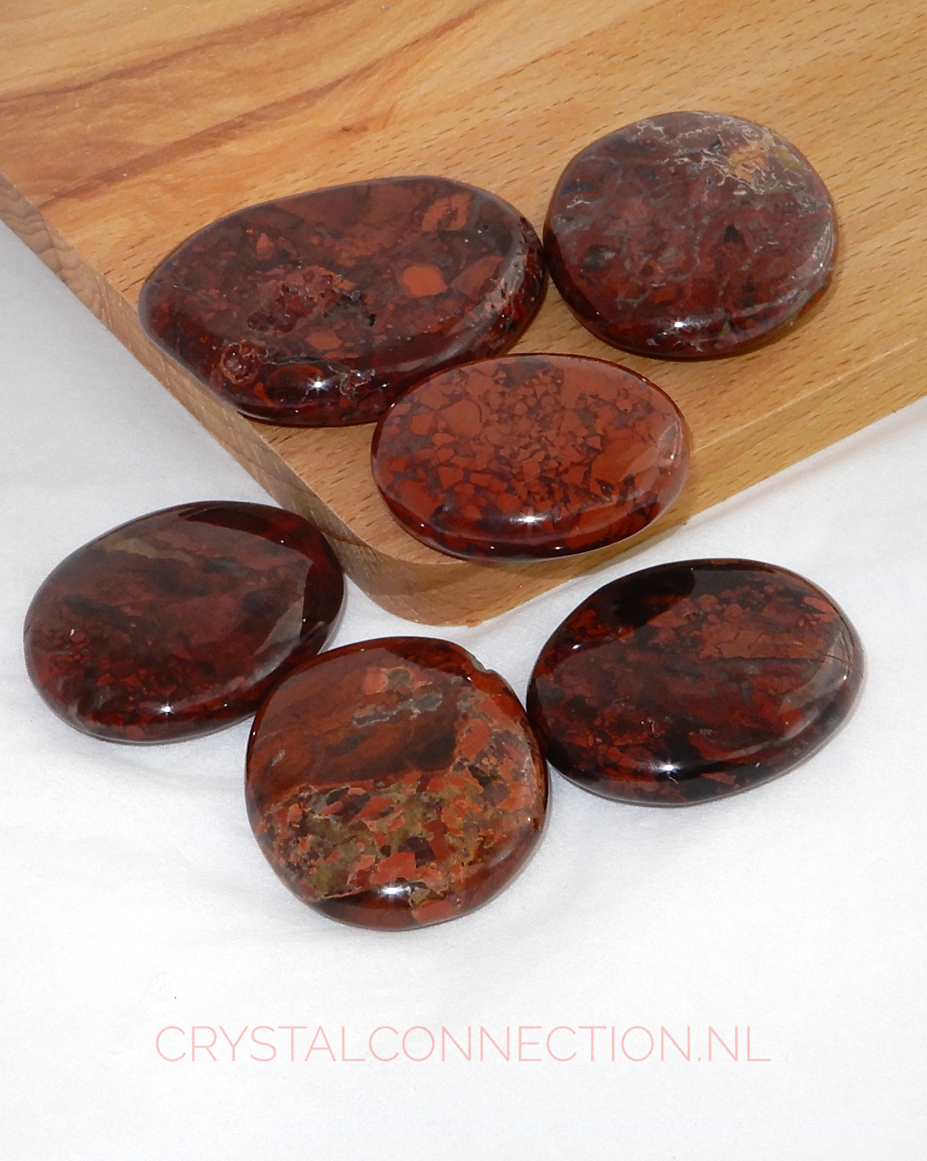 Breccie Jaspis schijfsteen