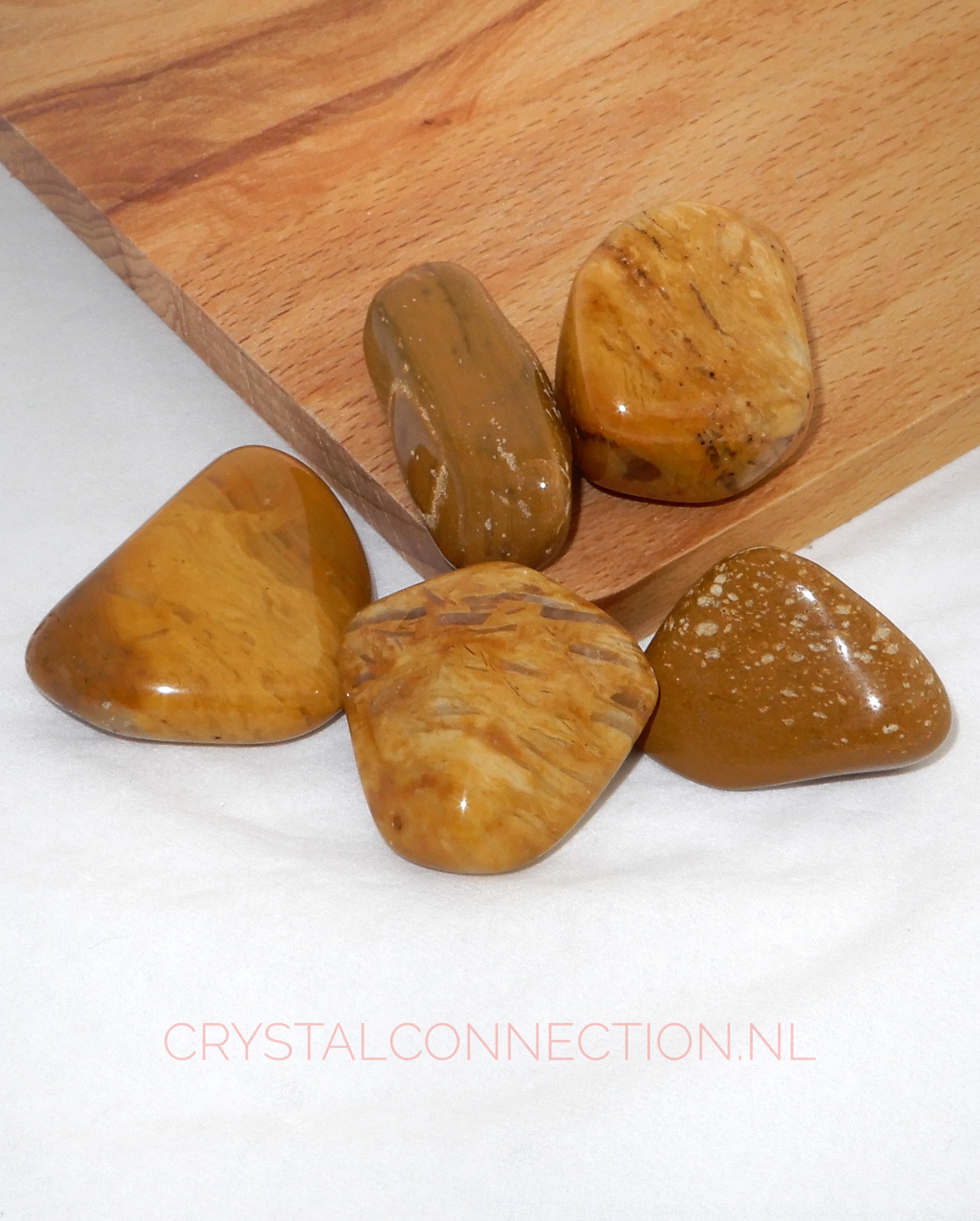 Gele jaspis trommelsteen