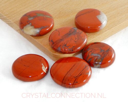 Jaspis rood schijfsteen