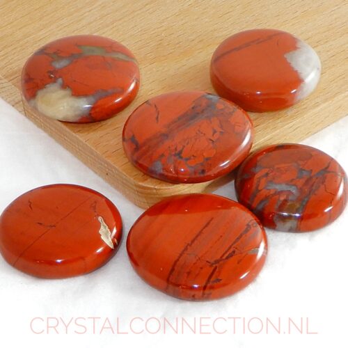 Jaspis rood schijfsteen