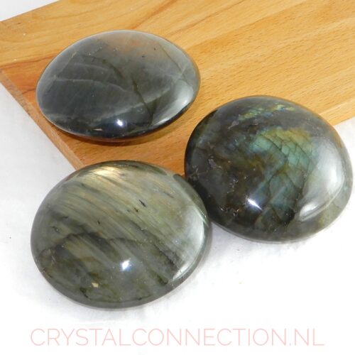 labradoriet-discus-linzesteen-110-140g Labradoriet disk-linzesteen